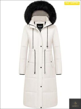 Waterproof Women's Long Puffer Jacket Heavy Winter Parka with Hood Down
